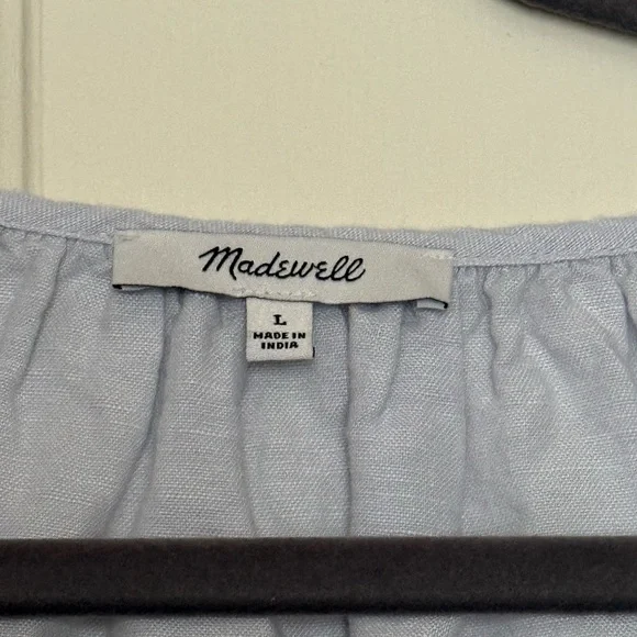 Madewell Linen-blend Lorelei Tiered Mini Dress - Picture 3 of 4